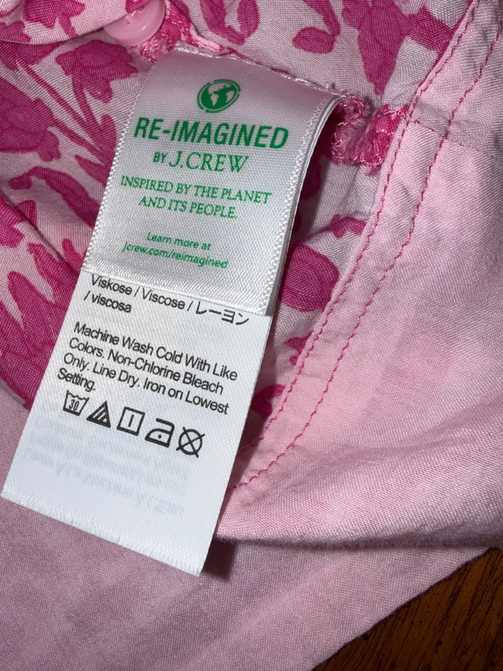 J.Crew Pink Rosebud Floral Smocked Tank Top Medium Button Front Cottagecore Boho